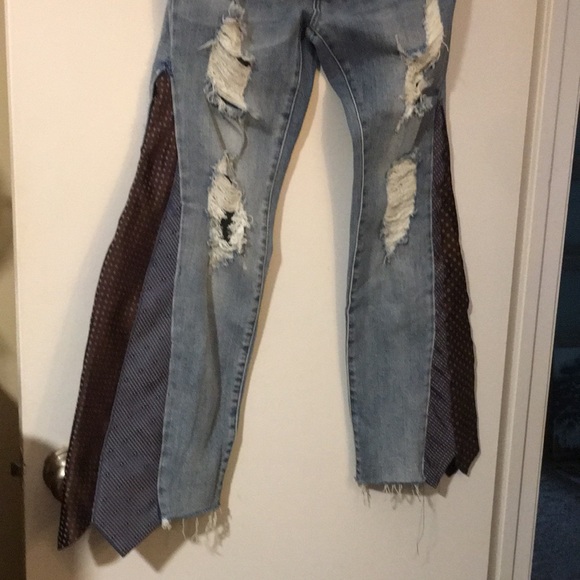 Judy blues. 13/31 . handmade tie pants with distress - Picture 6 of 9